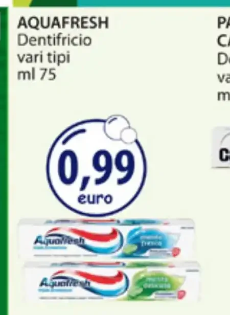 Dentifricio Aquafresh vari tipi