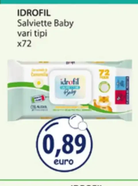 Salviette baby Idrofil vari tipi