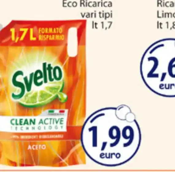 Detersivo piatti Svelto Eco Ricarica