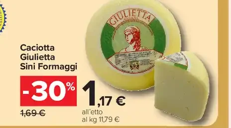 Caciotta Giulietta Sini Formaggi