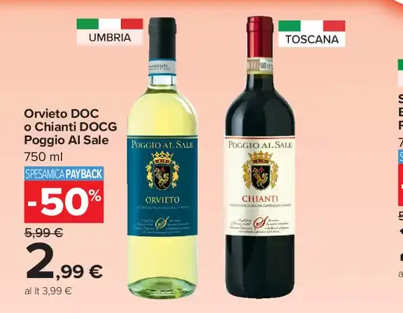 Orvieto DOC o Chianti DOCG Poggio al Sale