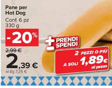 Pane per hot dog