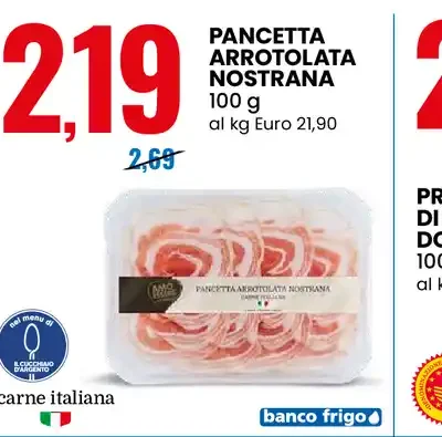 Pancetta arrotolata nostrana