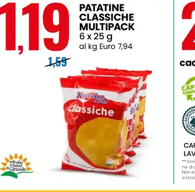 Patatine classiche multipack