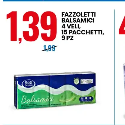 Fazzoletti balsamici a 4 veli