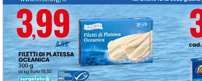 Filetti di platessa oceanica