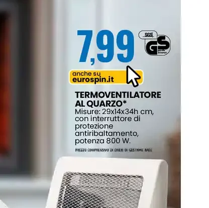 Termoventilatore al quarzo