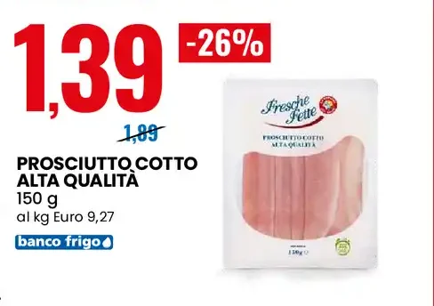 Prosciutto cotto alta qualità