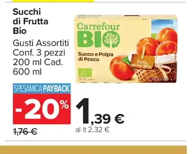Succo di frutta biologico
