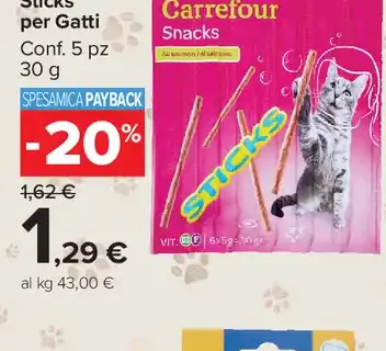 Sticks per Gatti Carrefour