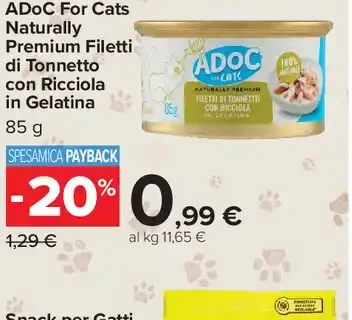 ADoC For Cats Natural Premium Filetti di Tonnetto