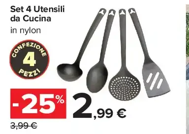 Set 4 Utensili da Cucina