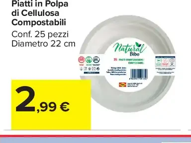 Piatti in Polpa di Cellulosa Compostabili
