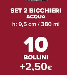 Set 2 bicchieri acqua