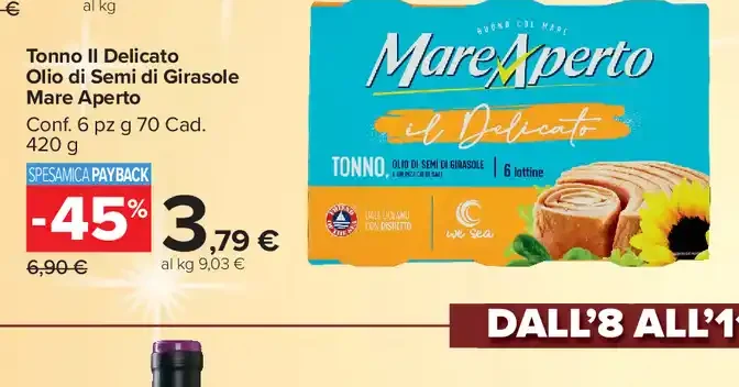 Tonno Il Delicato olio di semi di girasole