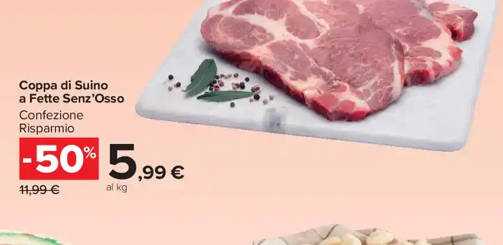 Coppa di suino a fette senz’osso