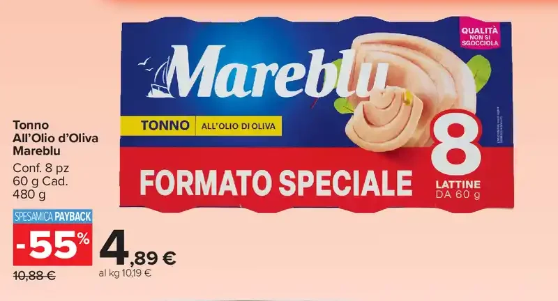 Tonno all'olio d'oliva Mareblu