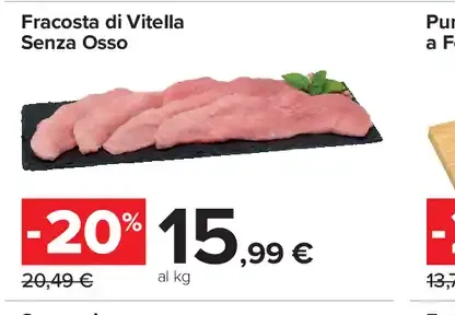 Fracosta di vitella senza osso