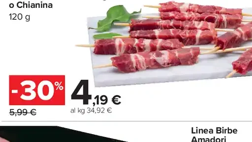 Arrosticino di Black Angus o Chianina