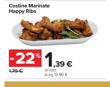 Costine Marinate Happy Ribs