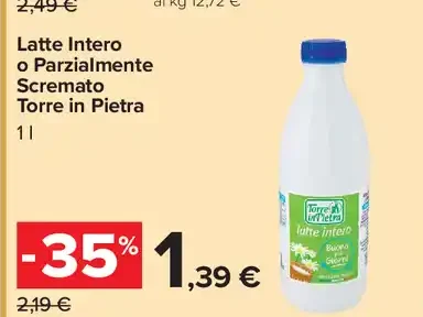 Latte intero o parzialmente scremato