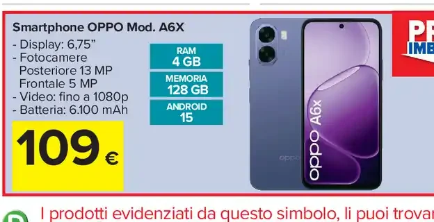 Smartphone OPPO A6X