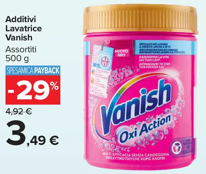 Additivi lavatrice Vanish assortiti