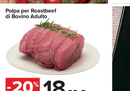 Polpa per roastbeef di bovino adulto