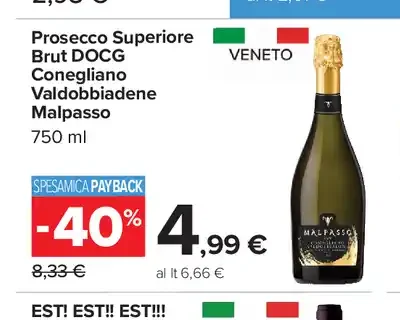 Prosecco Superiore Brut DOCG Conegliano Valdobbiadene Malpasso