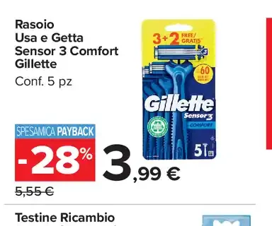 Rasoio Usa e Getta Sensor 3 Comfort