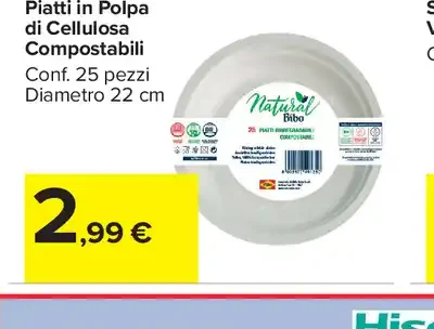 Piatti in Polpa di Cellulosa Compostabili