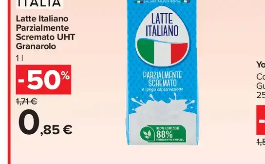 Latte italiano parzialmente scremato UHT