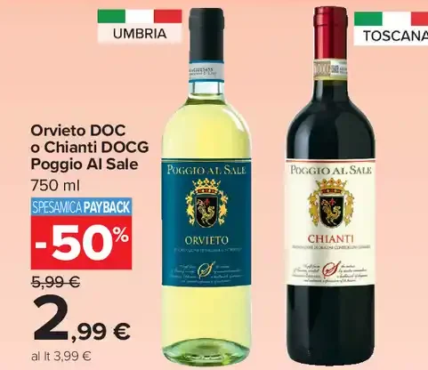 Orvieto DOC o Chianti DOCG Poggio al Sale
