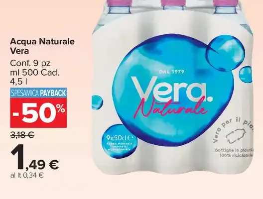 Acqua naturale Vera