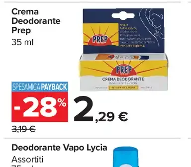 Crema deodorante Prep