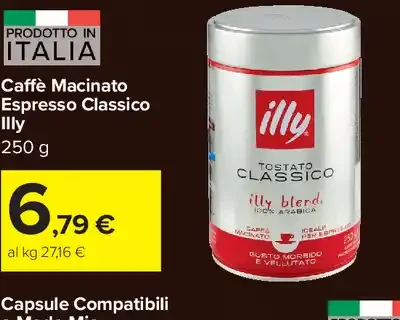 Caffè macinato espresso classico Illy