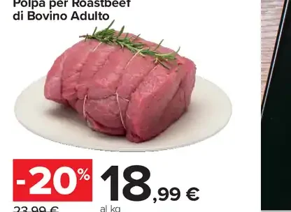 Polpa per roastbeef di bovino adulto