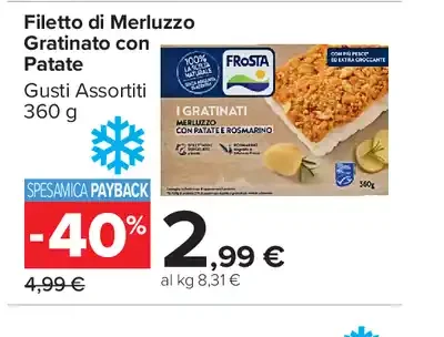 Filetto di merluzzo gratinato con patate
