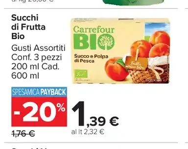 Succhi di Frutta Bio Carrefour