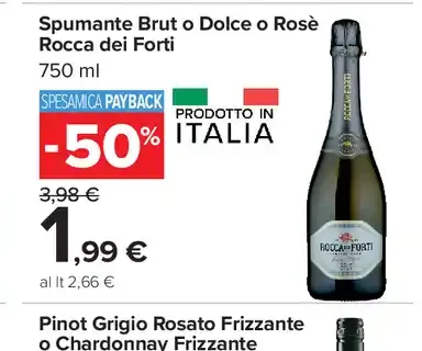 Spumante Brut o Dolce o Rosé Rocca dei Forti