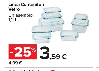 Linea contenitori Vetro