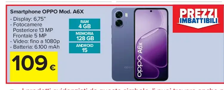 Smartphone OPPO A6X