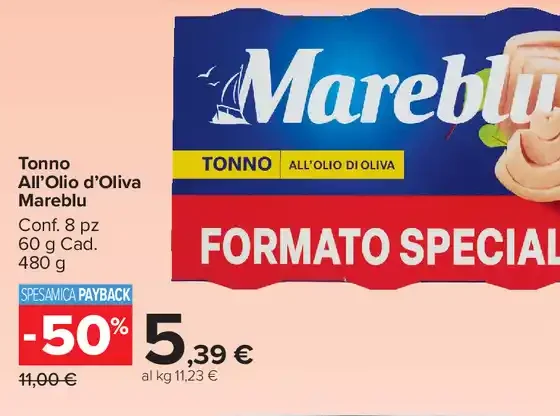 Tonno all’olio d’oliva Mareblu