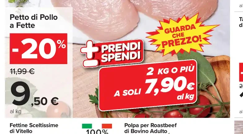 Petto di pollo a fette