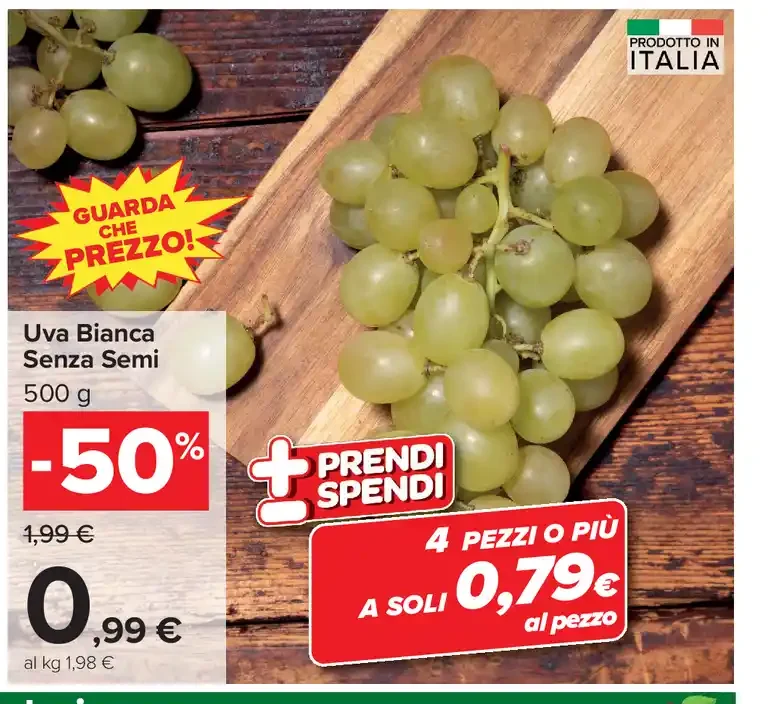 Uva bianca senza semi