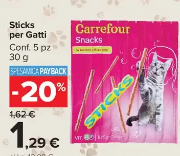 Sticks per gatti Carrefour