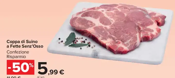 Coppa di Suino a Fette Senz'Osso