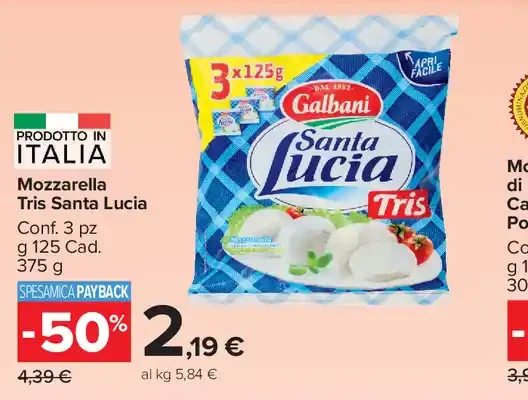Mozzarella Tris Santa Lucia