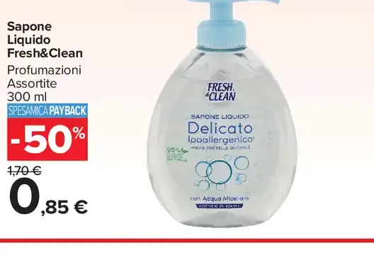 Sapone liquido Fresh&Clean