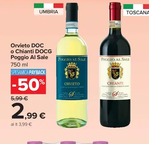 Orvieto DOC o Chianti DOCG Poggio al Sale